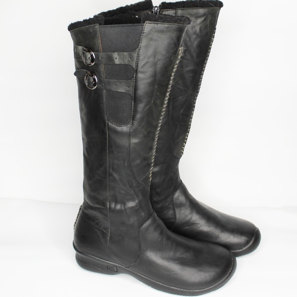keen tall black boots